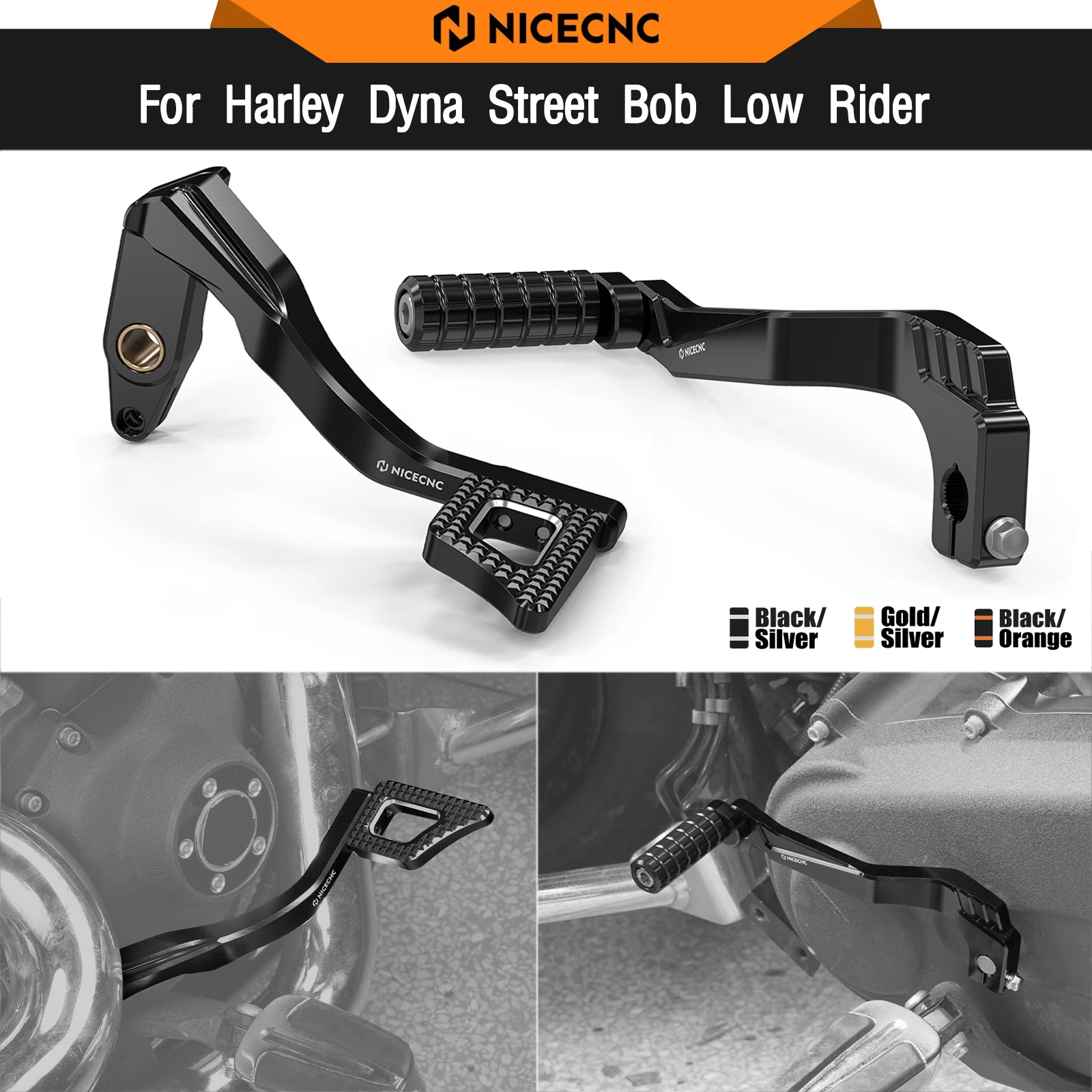 

For Harley Dyna Street Bob FXDB 2006-2012 Gear Shift Lever Brake Pedal Lever Low Rider FXDL Super Glide FXD Fat Bob Wide Glide