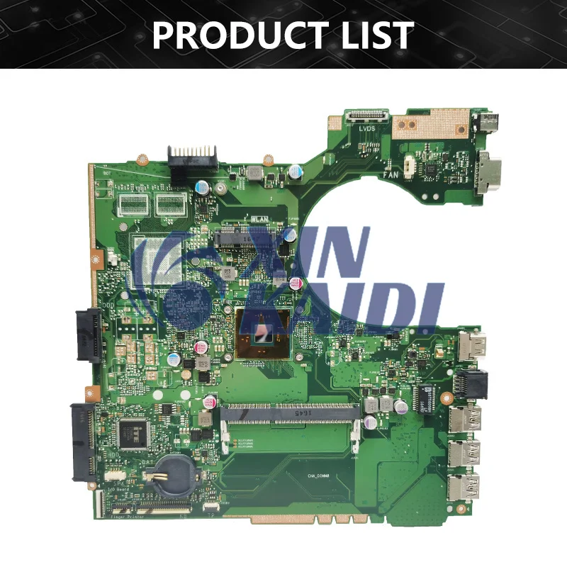 Placa-mãe portátil para ASUS, P2420SJ, P452SA, PE452SA, PX452SA, PX452SJ, Mainboard, CPU N3050, N3700, DDR3L, UMA, 100% de trabalho