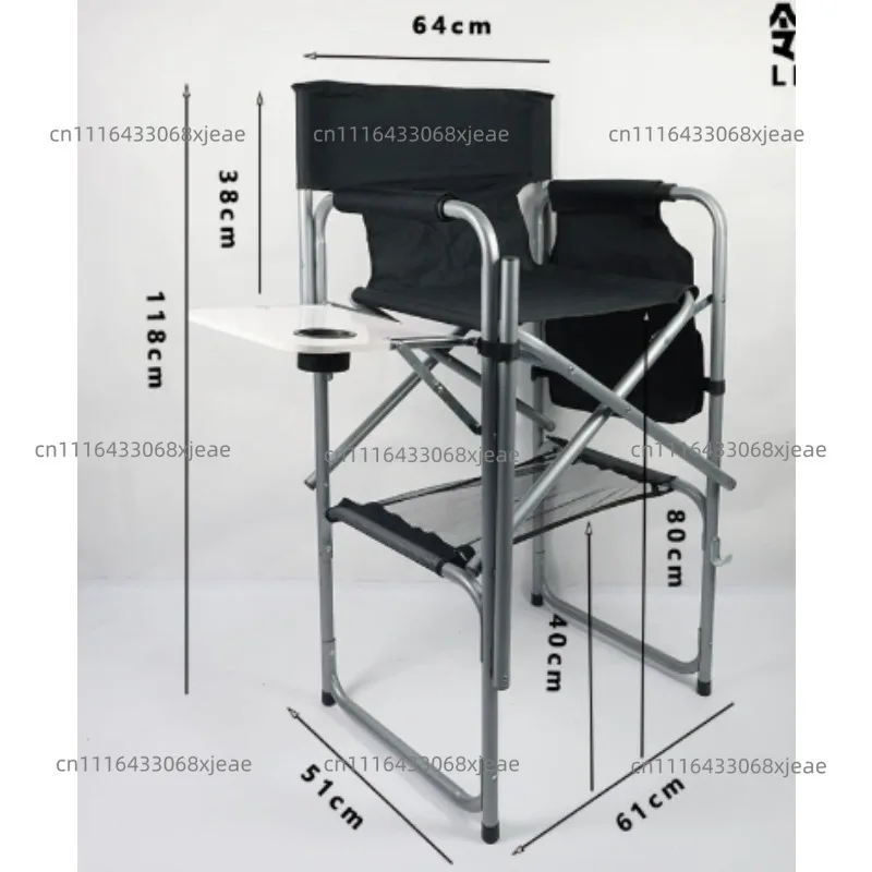Folding Portable Upgraded Director Makeup Artist Chair Metal Aluminum  Furniture Beach