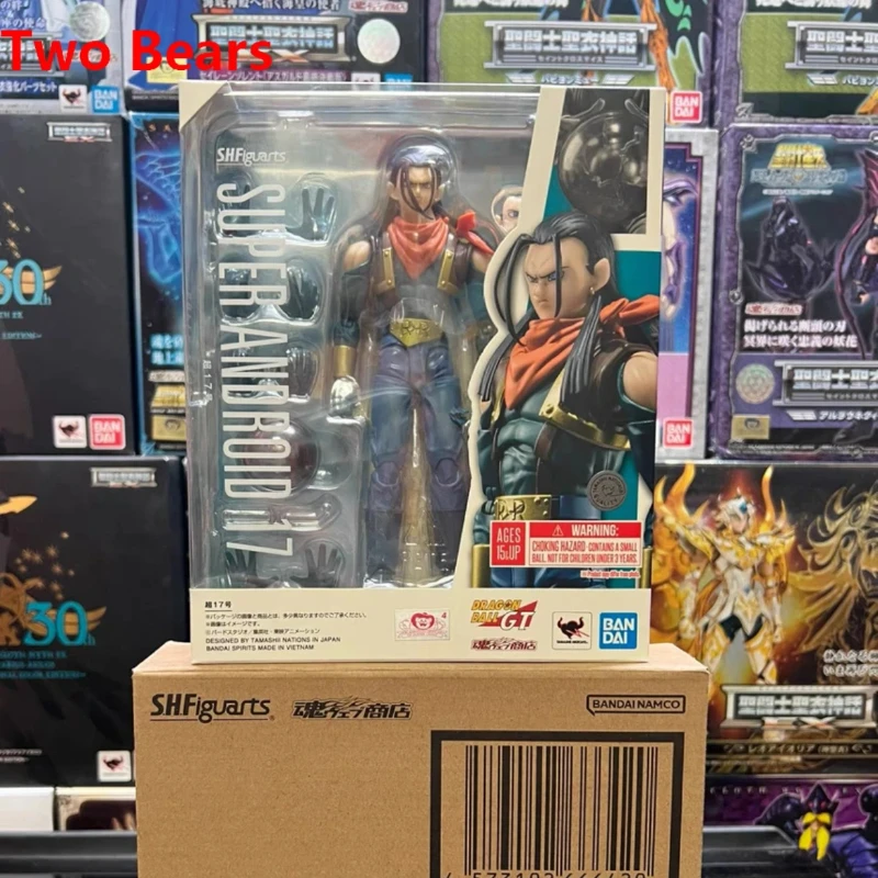 

В наличии Bandai Original S.H.Figuarts SHF Dragon Ball GT Super Android 17, аниме-фигурка, модель игрушки