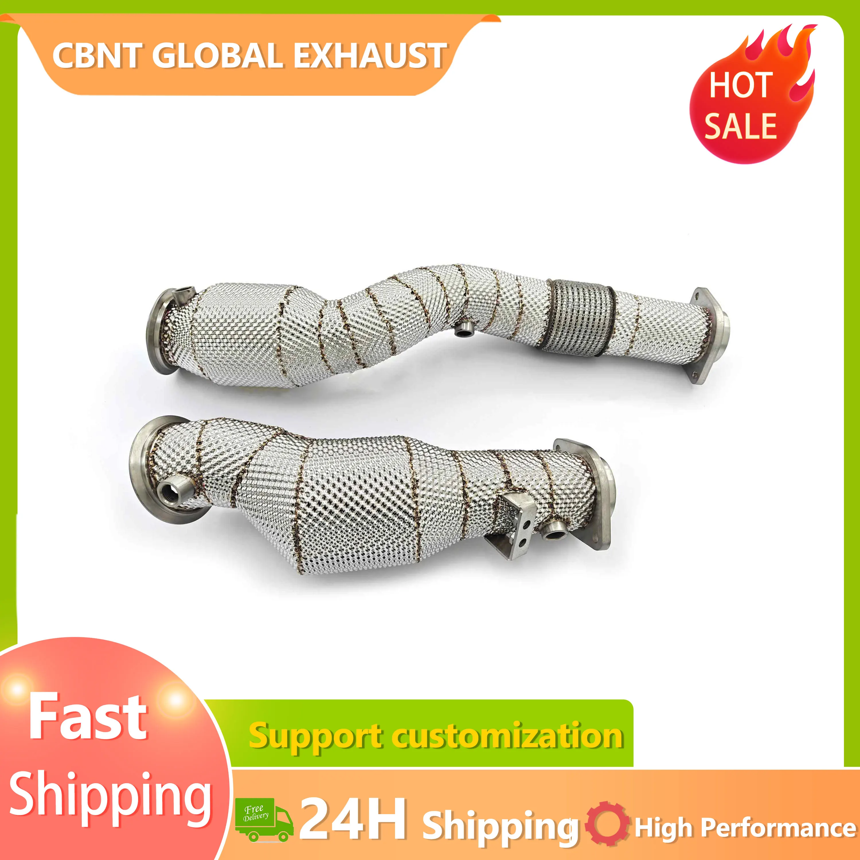 

CBNT High Flow S58 Downpipe for BMW M2 G87 M3 G80 M4 G82 3.0T Stainless Steel Performance Exhaust-header Pipe with Catalytic