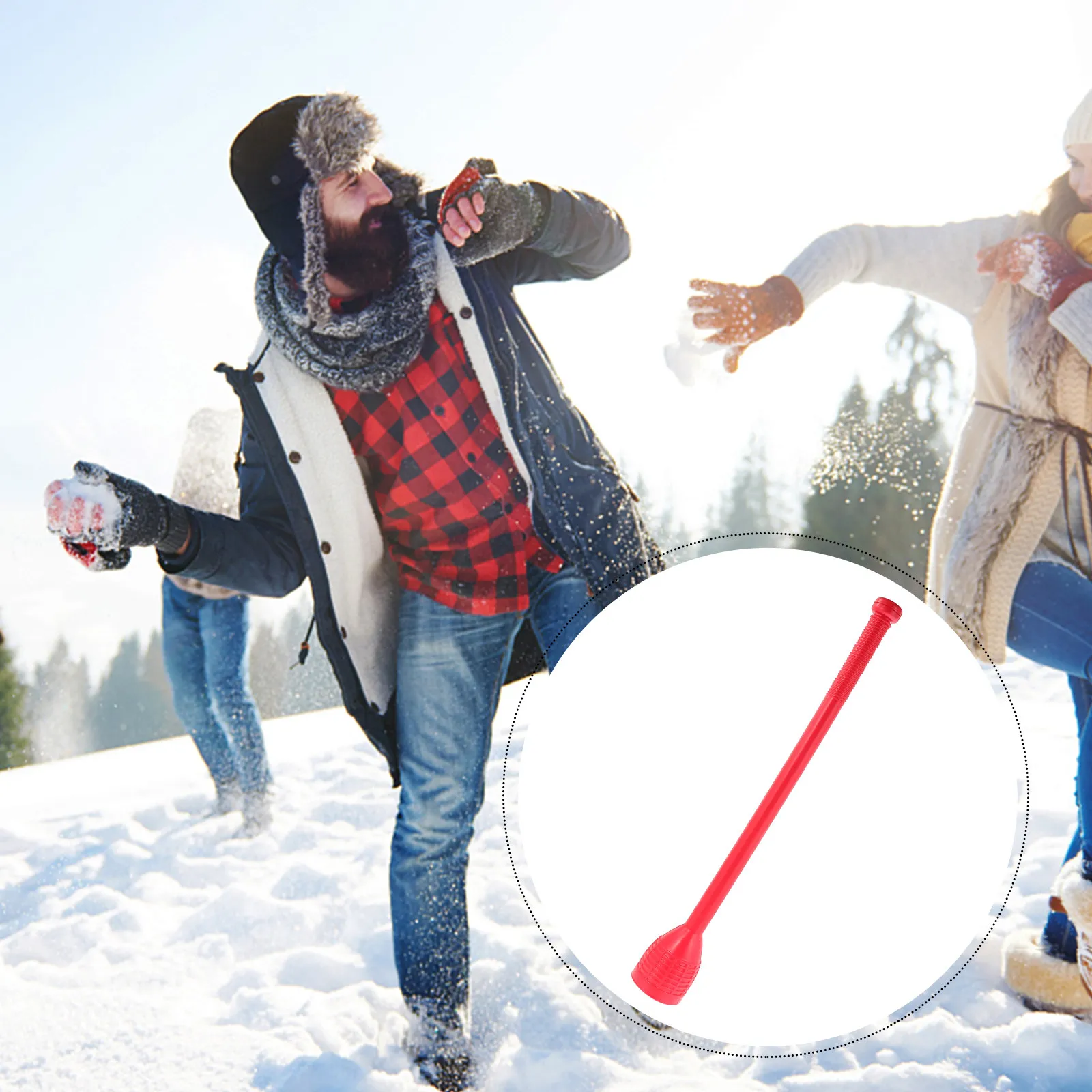 

1 шт. прочная палка с надежной конструкцией, идеально подходит для зимних мероприятий, быстрое и безопасное создание снежных шаров для детей.