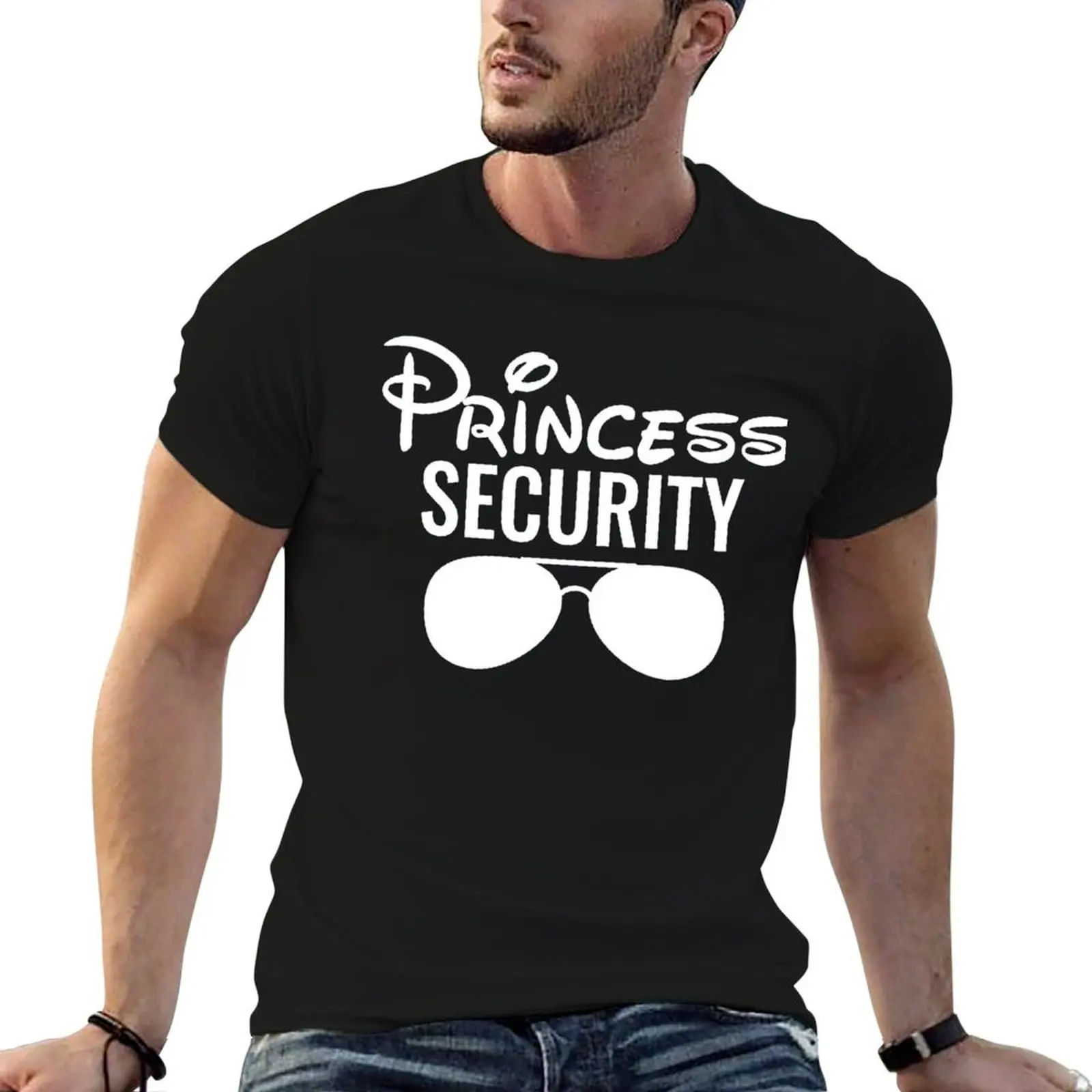Princess Security Dad Boyfriend Husband Pregnancy T-Shirt Large Size Breathable Tee