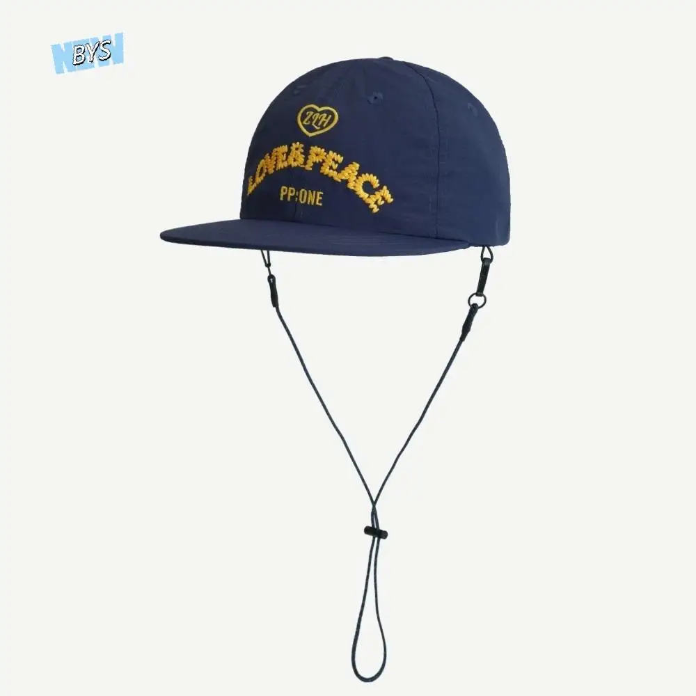 

Fashion Korean Letter Baseball Cap Breathable Cotton Drawstring Baseball Cap Adjustable Versatile Women's Visors Teenagers