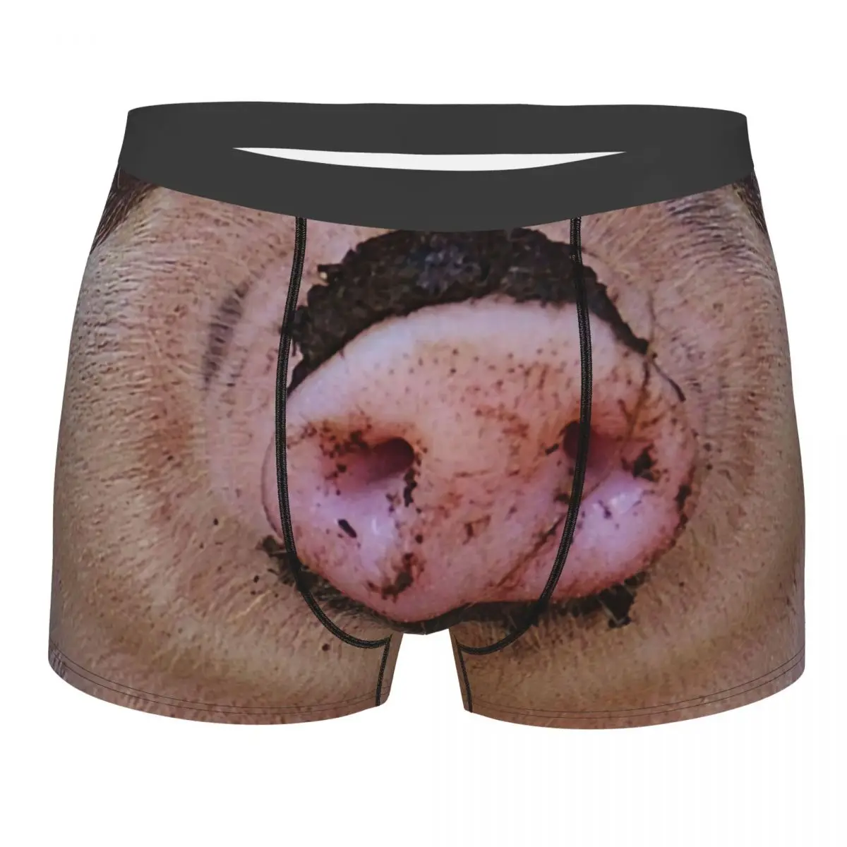 Funny Pig Snout Underwear Men Printed Custom Animal Nose Boxer Briefs Shorts Panties Soft Underpants