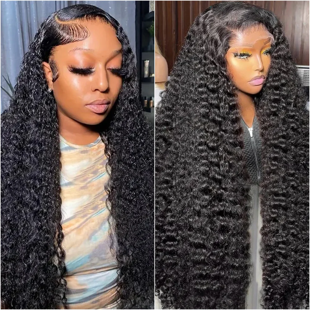 

Парик из 100% натуральных человеческих волос, глубокая волна, плотность 220, 13x6, с прозрачной HD-сеткой 360 Full HD, 40 дюймов, бразильские парики для женщин