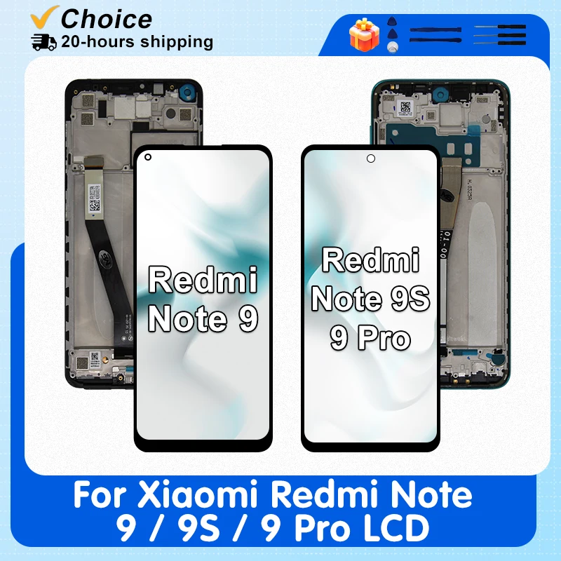 IPS Für Xiaomi Redmi Note 9 M2003J15SC Display Touchscreen Für Redmi Note 9S 9 Pro M2003J6B2G M2003J6A1G LCD Digitizer Montage