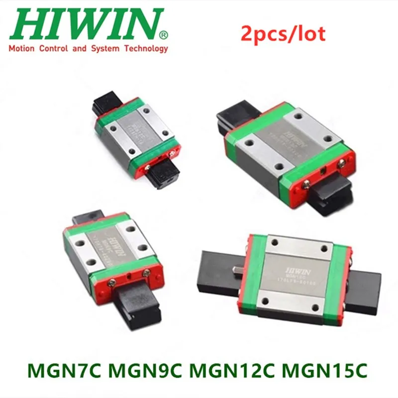 2pcs original HIWIN linear carriage MGN7C MGN9C MGN12C MGN15C block for mini linear guide CNC part MGN7 MGN9 MGN12 MGN15