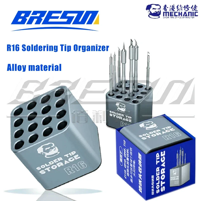 MECHANIC R16 Soldering tip organizer High quality alloy material is suitable for C115 C210 C245 T12soldering tip placement tools