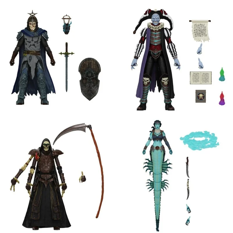 本物のボスファイトスタジオ 3.75インチ コート・オブ・ザ・デッド シリーズ2 ネクロナイト ソウルヘイバー スケルトン 可動式アクションフィギュアモデル