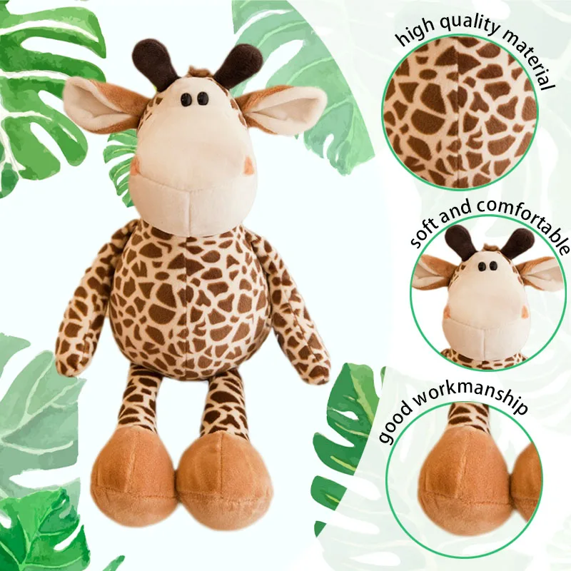 9.8inch Giraffe Stuffed Animal Cute Jungle Animal Giraffe Plush Toy Safari Animals for Kids Christmas Gifts Birthday Gifts