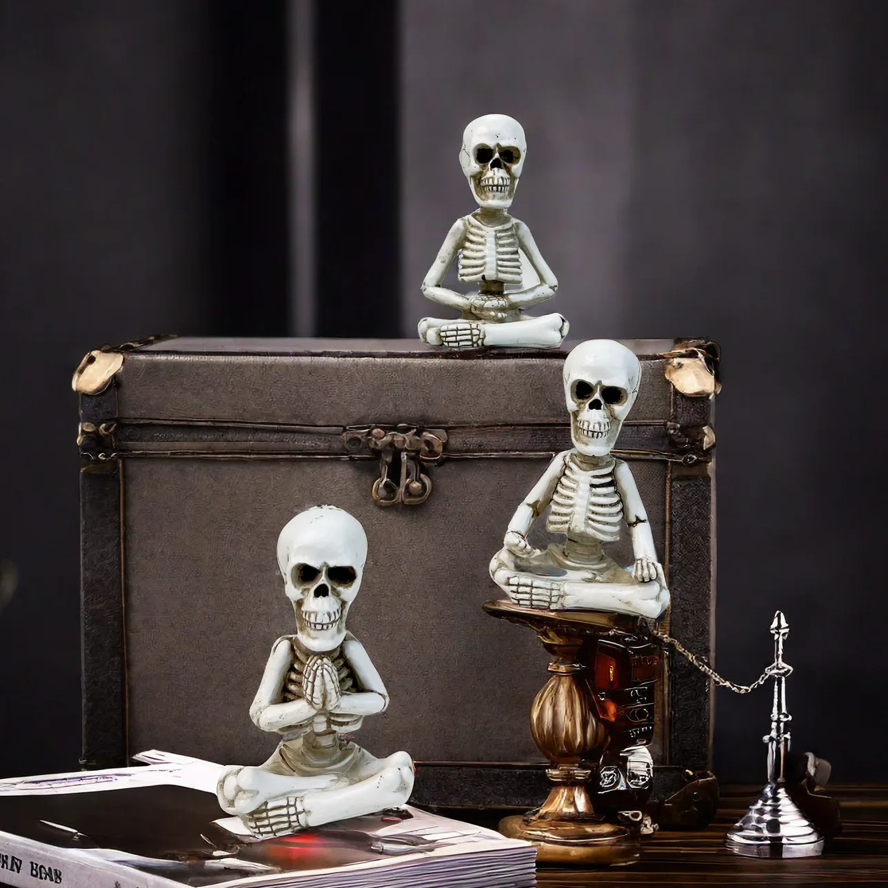 

Nordic Skeleton Pendulum Resin Craft Skeleton Ornament Halloween Event Scene Decoration Ghost Festival