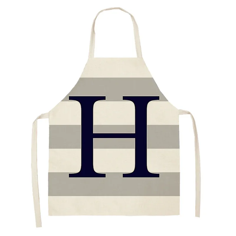 Home wreath Letter Pattern Apron Women Men child Linen Stain Resistant Apron Cooking Household Cleaning Tool Kitchen Utensils