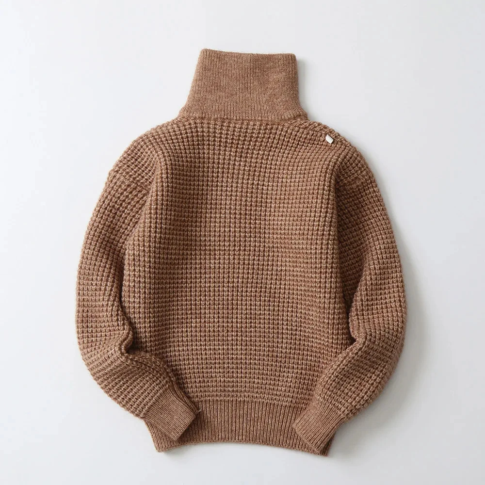 NEW Autumn Childrens Clothes Turtleneck Boys Sweaters Warm Cashmere Kid Knit Pullover Cotton Knitwear Outwear Teenagers Top