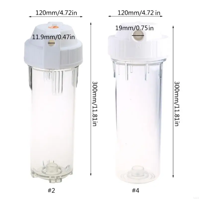 투명한 물 정화기 필터 병 물 디스펜서 1 4 ''인터페이스 투명 여과 병 내구성 N58D