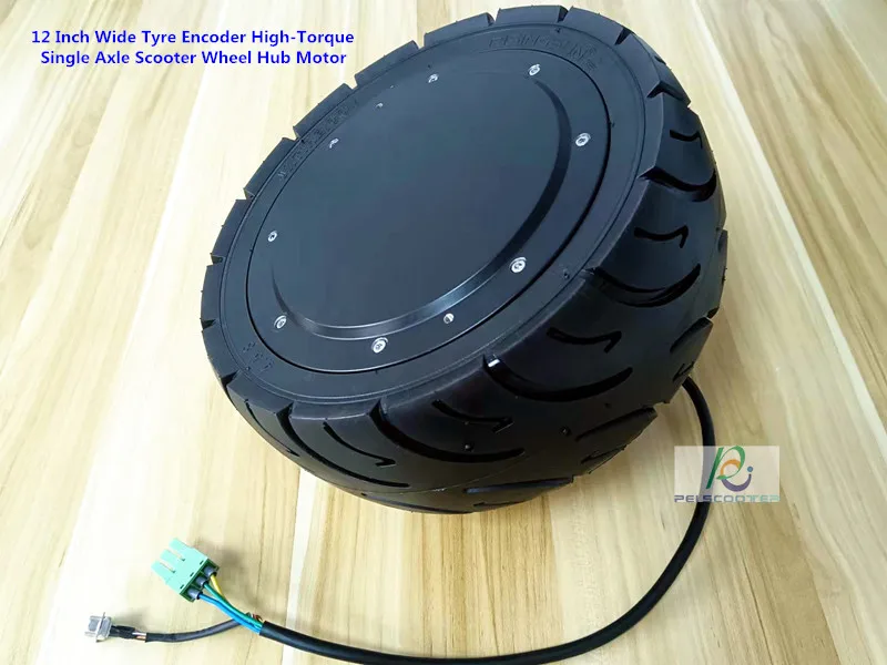 12 Inch Wide Tyre Encoder High-Torque Single Axle Scooter Wheel Hub Motor phub-12ks