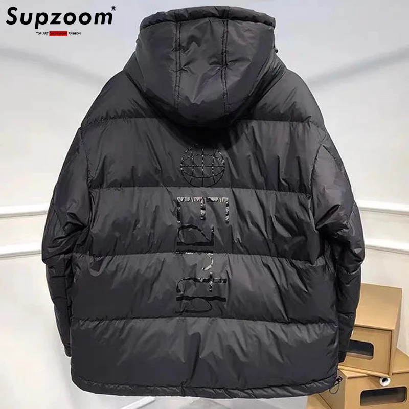 Top New Arrival Fashion Hip Hop Hooded Zipper Casual Coats Print Suit Winter Cotton Couple Cold Clothes Mens Jackets