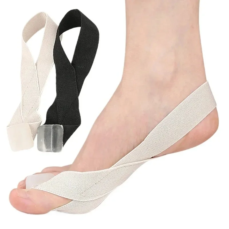 1Pc Forefoot Pad Hallux Valgus Orthosis Day Night Use Big Bone Overlapping Toe Separator Tension Band Cloth Strip