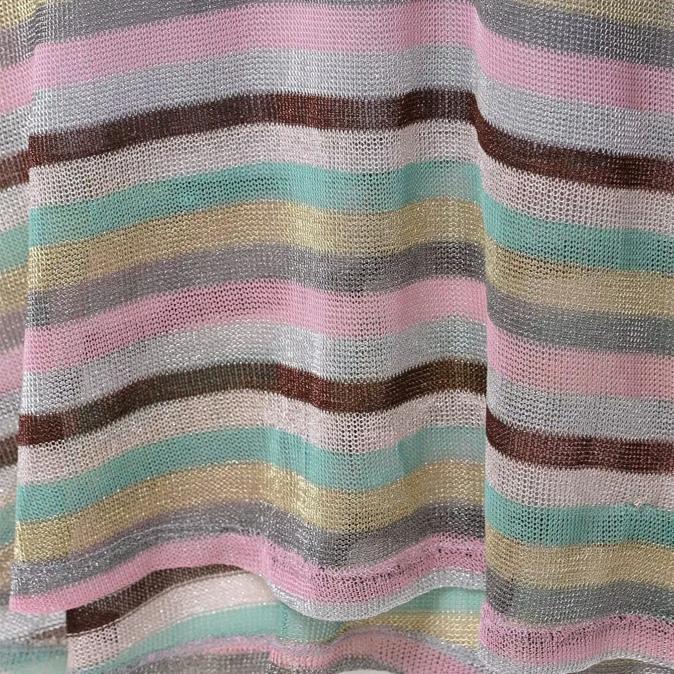 Europejski i amerykański styl jesień nowy trend w modzie prosta damska sukienka z długim rękawem w paski z metaliczną linią