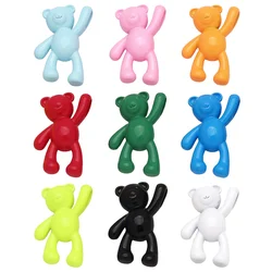 Clearance Trendy Multicolor Enamel Cute Bear Pendant for Necklaces Copper Gold Plated Jewelry Making Supplies Handmade pdtb620