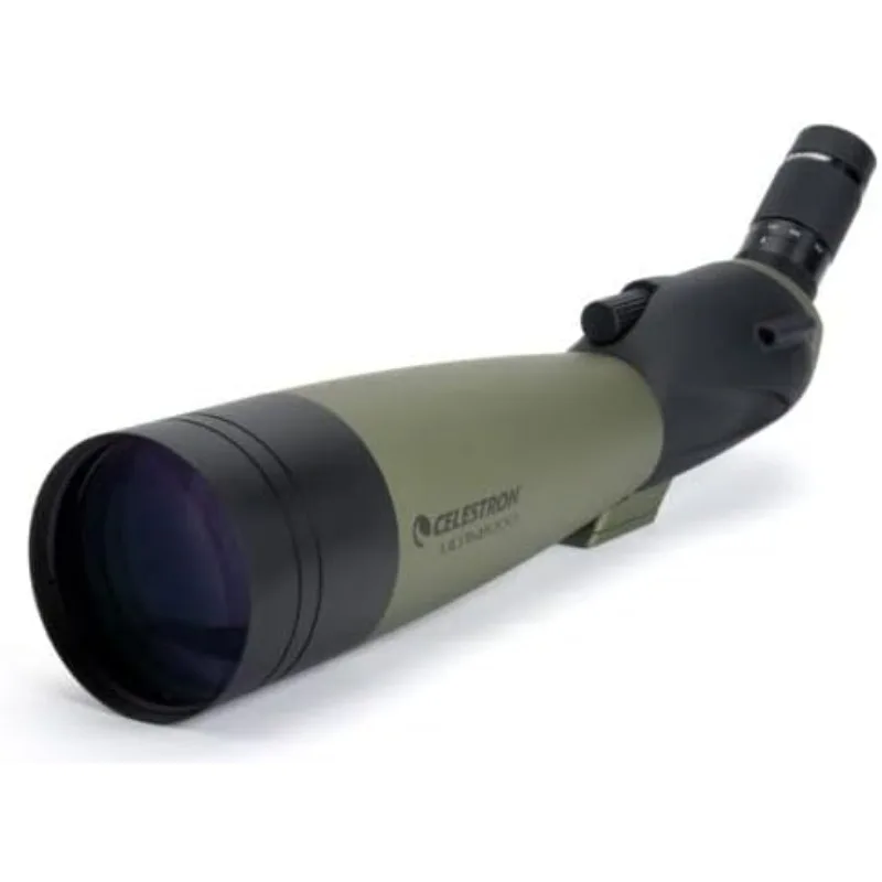 Celestron – Ultima 100 Angled Spotting Scope–22-66x Zoom Eyepiece – Multi-Coated Optics–Waterproof & Fogproof–Soft Carrying Case