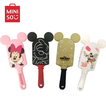 Mickey Minnie Mouse poduszka powietrzna grzebienie Miniso Disney Cartoon moda masaż pielęgnacja włosów narzędzie fryzjerskie szczotka do włosów dla dzieci dziewczyna prezent