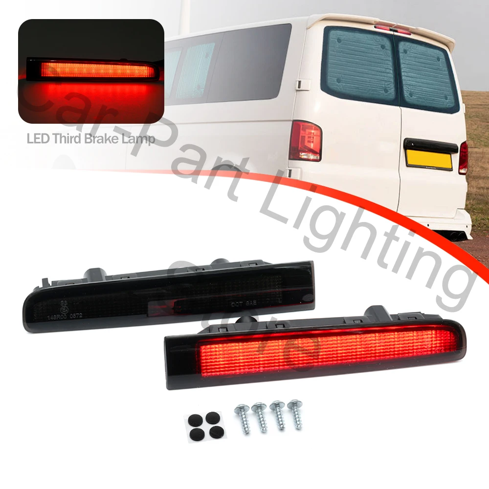 2Pcs LED Car Third Brake Lamp High-Mount Stop Light Rear Tail Lamp For VW Transporter T5 T6 T6.1 Multivan Caravelle Panel Van