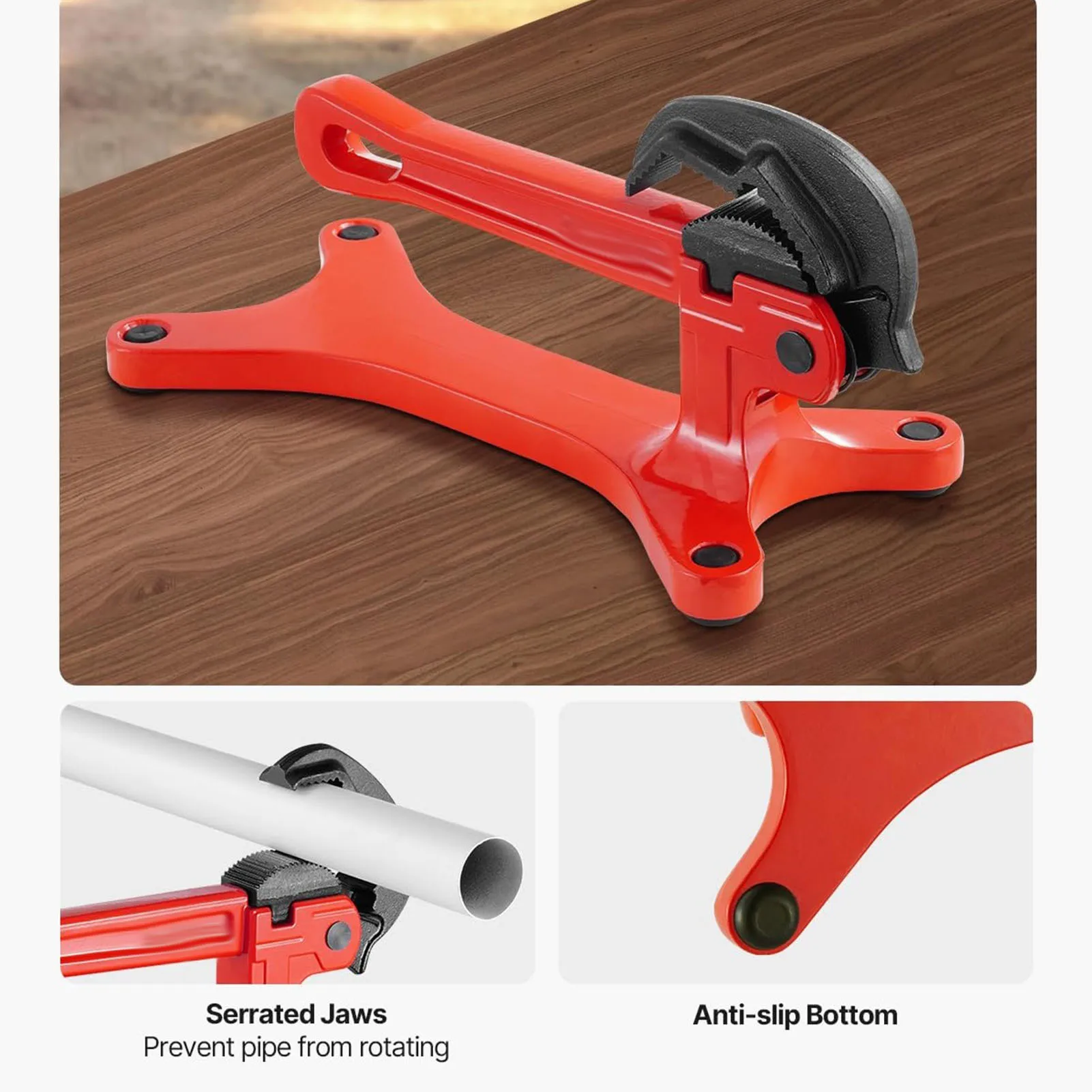 

Pipe Clamp 1/8in to 1-1/2in Clamping Range Aluminum Alloy Plumbing Vise for Mechanical Maintenance Home Repair Plumbing Vise