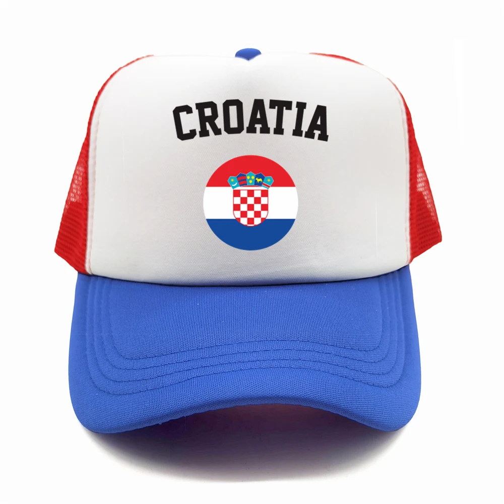 Croatia Baseball Cap Fashion Sunhat Adjustable Snapback Hat Outdoor Dad Hats Mesh Net Trucker Caps