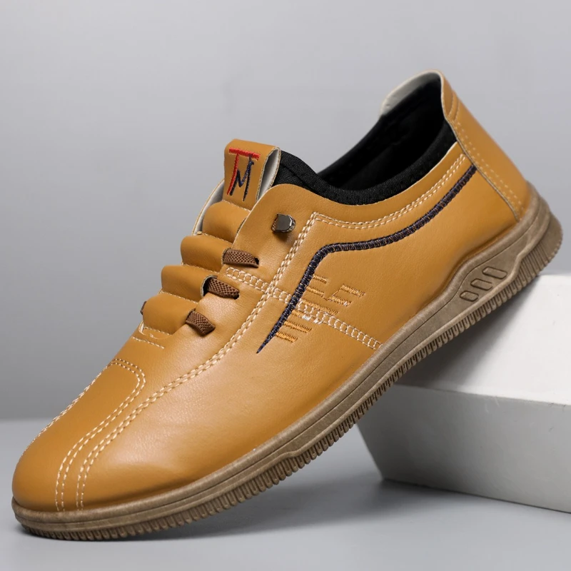 الكلاسيكية الرجال أحذية من الجلد شقة خفيفة تنفس المتسكعون الصيف في الهواء الطلق المشي القيادة حذاء كاجوال للرجال Zapatos Casuales Hombre #2