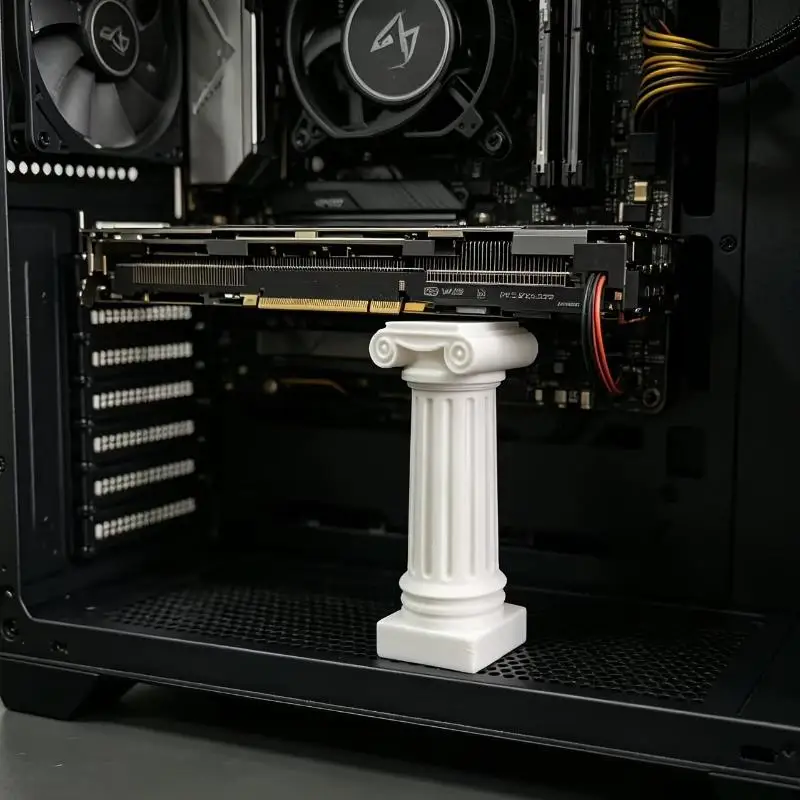 3D Printed Roman Column GPU Support Stand Adjustable Height Anti-Drop Graphics Card Holder Computer Accessory
