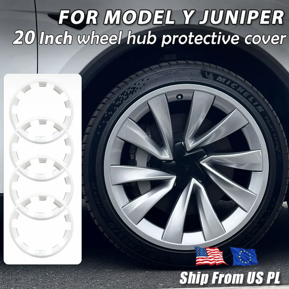

Для Tesla Model Y Juniper 2025 20-дюймовое защитное кольцо ступицы колеса, защитные накладки Helix 2,0, защитная крышка колеса ABS, авто, внешний вид
