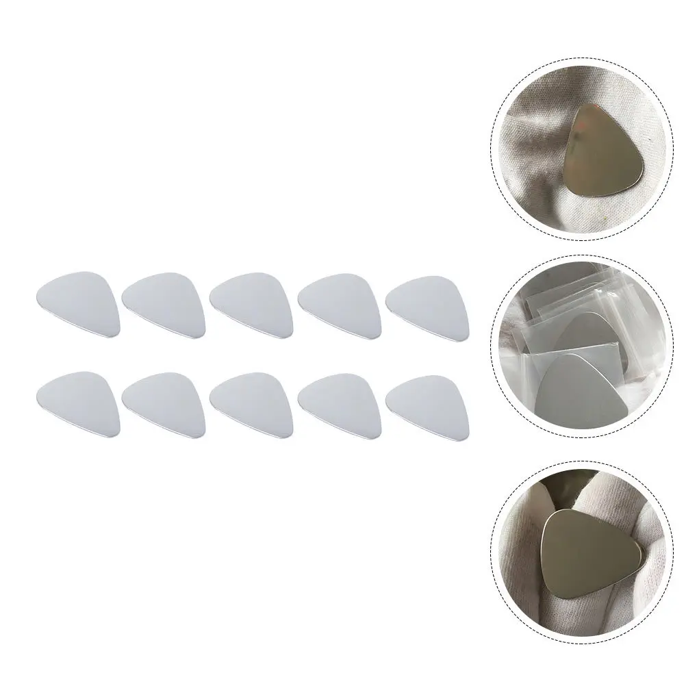 

12Pcs Stainless Steel Guitar Picks High Performance Double-Sided Polished Flexible for Electric Bass Acoustic Ukulele