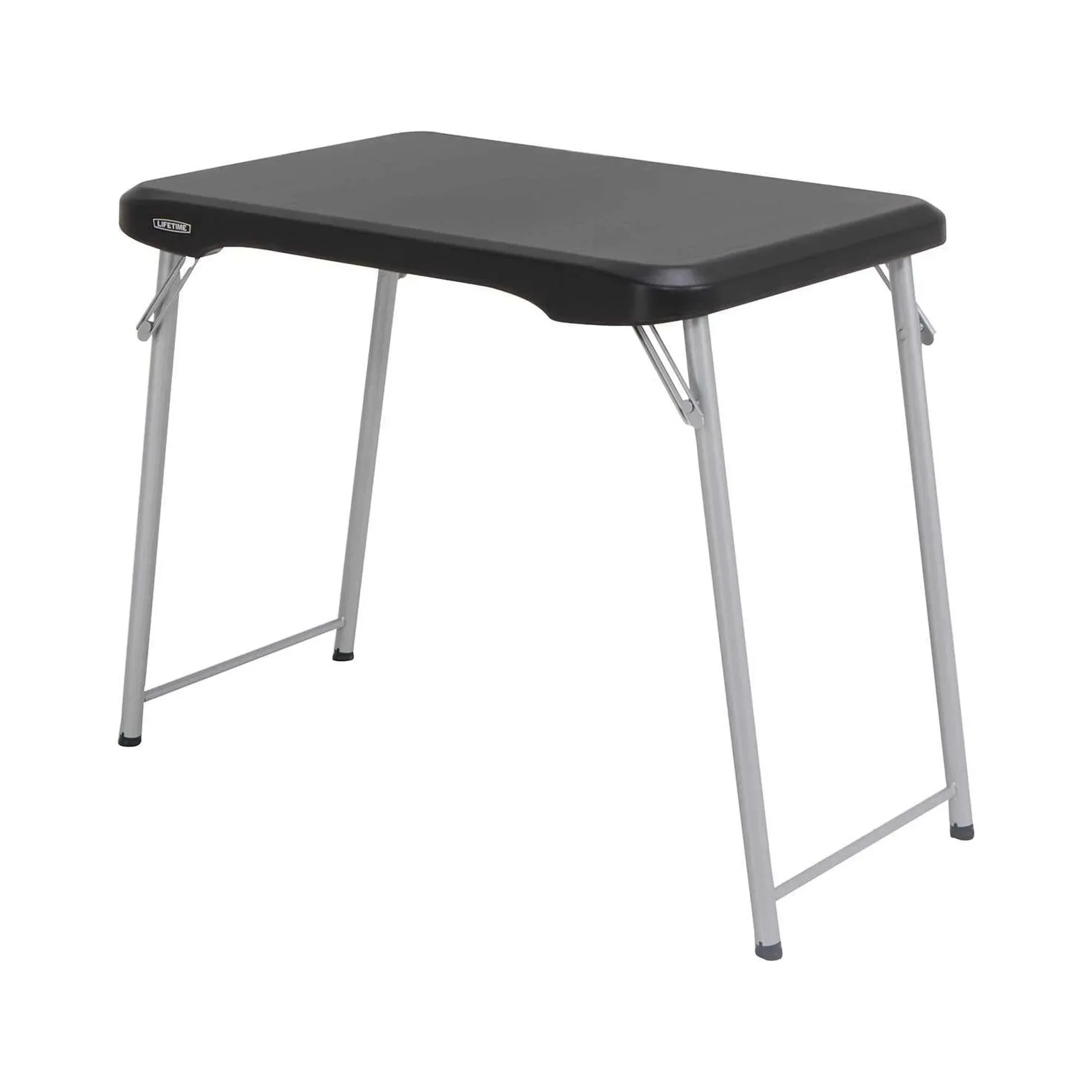 Personal Rectangle Folding Table, Indoor/Outdoor, Black,Extensive 26" x 20" tabletop