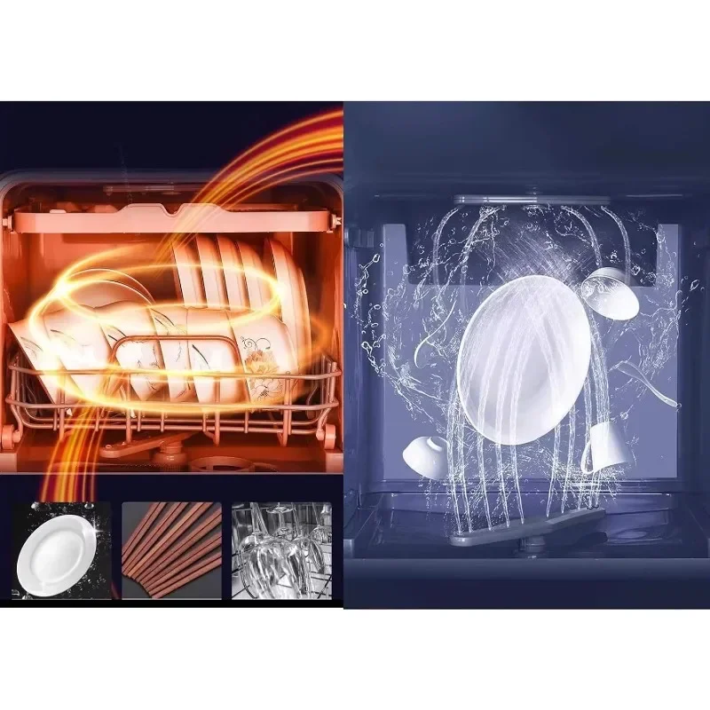 Ideal Space-Saving Portable Mini Countertop Dishwasher RV Fully Automatic Dishwasher With Water Tank