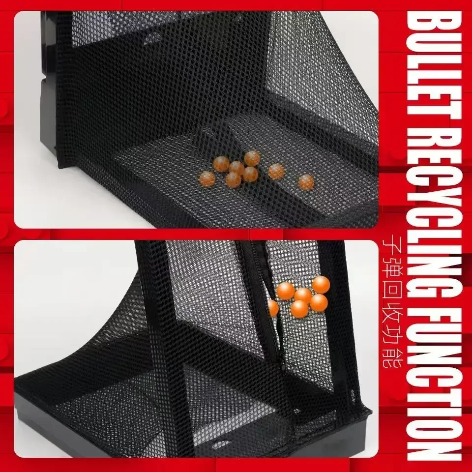 Y6- نظام الهدف Airsoft مع حامل شبكة الماسك على شكل مصيدة وهدف ورقي لتدريب إطلاق النار على الحبيبات BB، مناسب للاستخدام الداخلي والداخلي