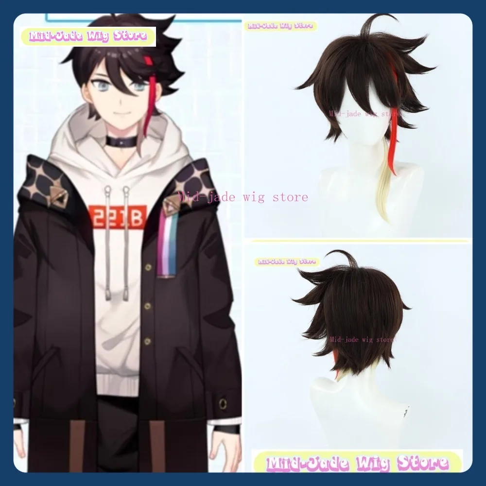 Mid-jade Perücke Shop NIJISANJI Saezugaoka Akina Cosplay Perücke Anime Spiel Rollenspiel Synthetische Haar Halloween Party Kostüme Requisiten