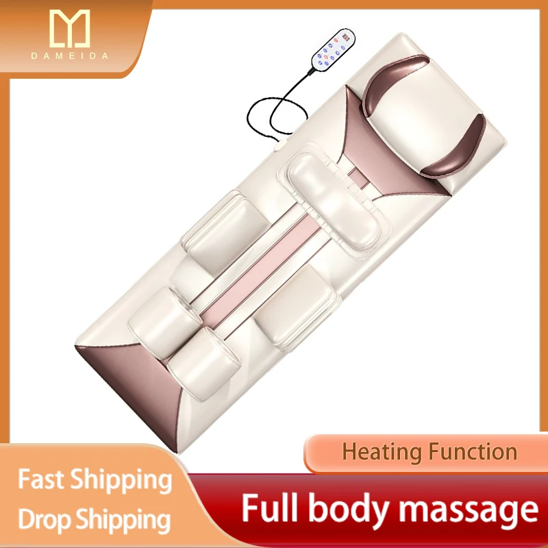 Massage Cushion Portable Airbag Massage Chair Neck Full Body Massager Sofa Pad Heating Lumbar Vibration With Remote Controller