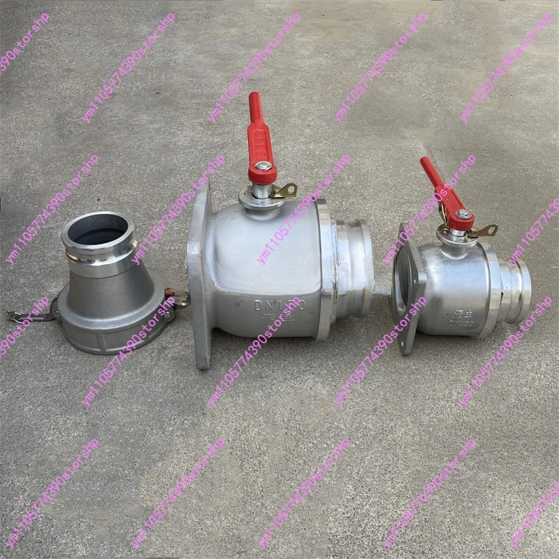 Sewage‑Suction‑Truck‑Drain‑ ‑Spare‑Part 4/6in Straight‑Through‑Ball‑ Aluminium Outlet DN100 DN150 Stainless‑Steel Ball‑ Square