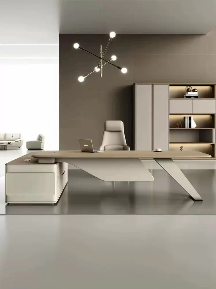 

Desk light luxury high sense modern minimalist office atmosphere boss table minimalist president desk large desk