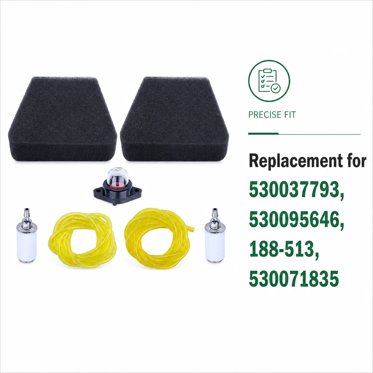 Tune Up Kit Air Filter Fuel Line Primer Bulb For Poulan Craftsman Chainsaw 530037793 530095646 188-513 222 262 S1634 530071835