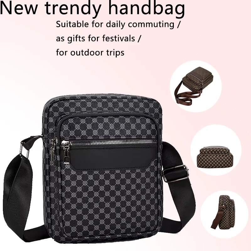 

Men's and women's single-shoulder color-matched design with double pockets, suitable for travel, business use and gift-giving.