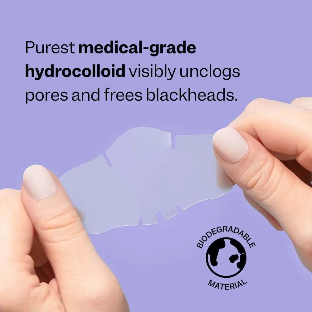 Overnight Blackhead Remover Pore Strips for Face 7 Count Hydrocolloid Nose Patches to Absorb Sebum and Gunk Thin Flexible Painless Pimple Patches Vegan Cruelty Free Korean Skin Care Beauty Treatment for Clear Pores and view 4