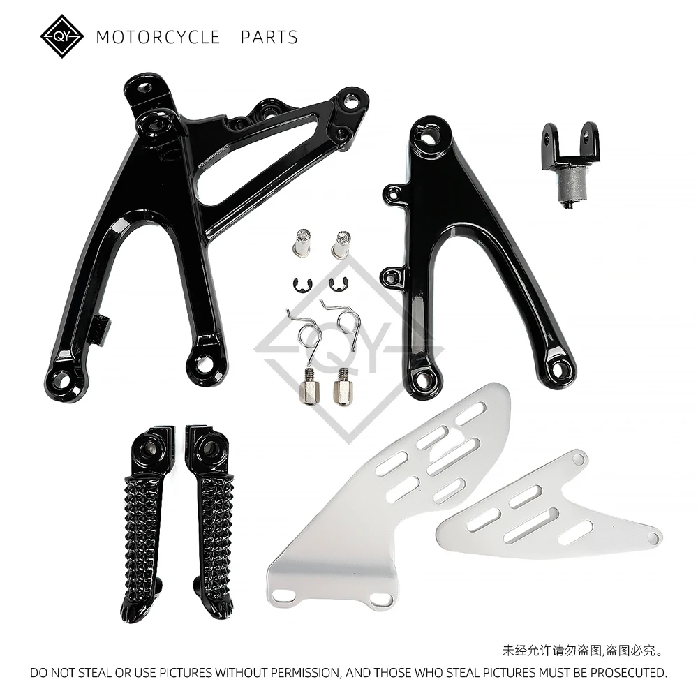 LQYL Motorcycle Front Footrest Foot Pegs Bracket Set For Yamaha YZF R1 2007 2008 YZF-R1 2007-2008 YZF R 1
