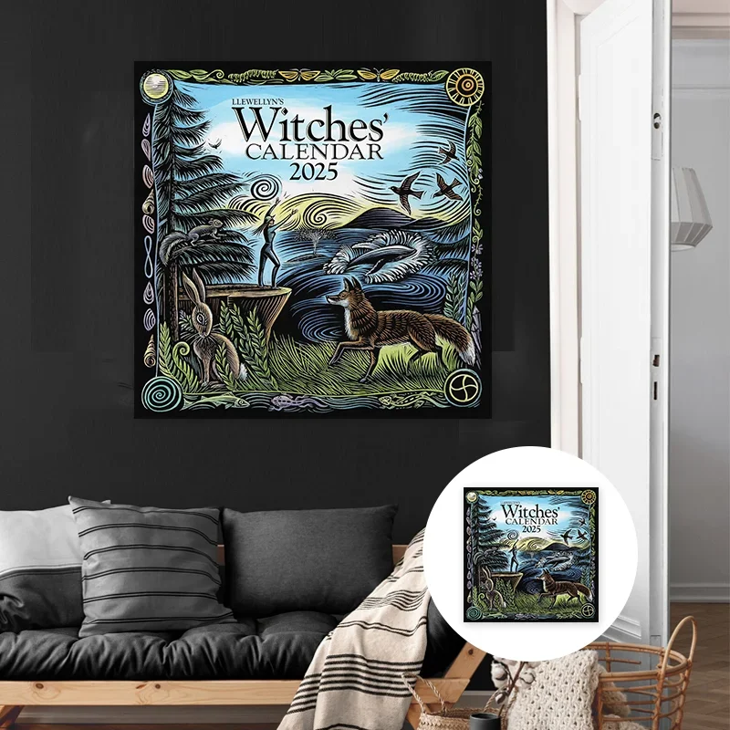 2025 Witches' Calendar Halloween Creative Fun Witch Calendar Countdown Planning Cartoon 2025 Witch Calendar