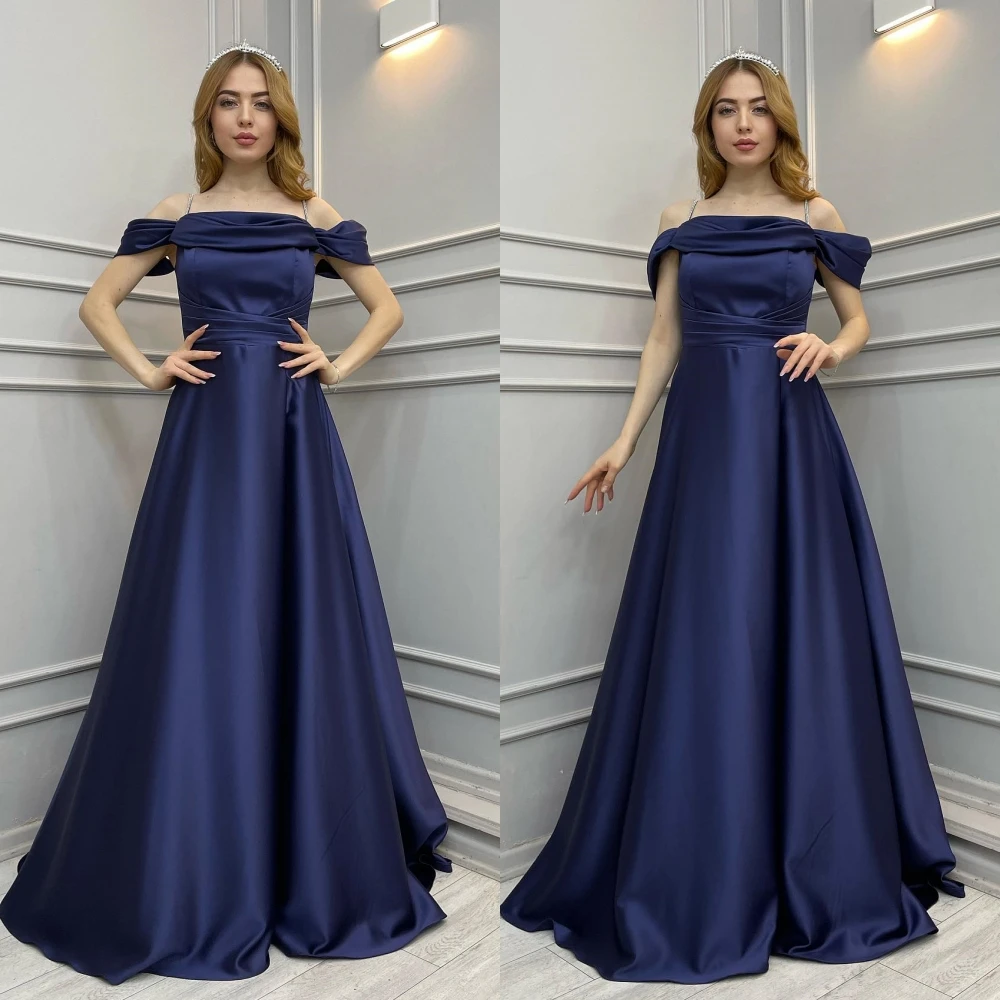 

Customized Simple Customized Off-the-shoulder Ball Gown Formal Ocassion Charmeuse Evening Dresses Saudi Arabia