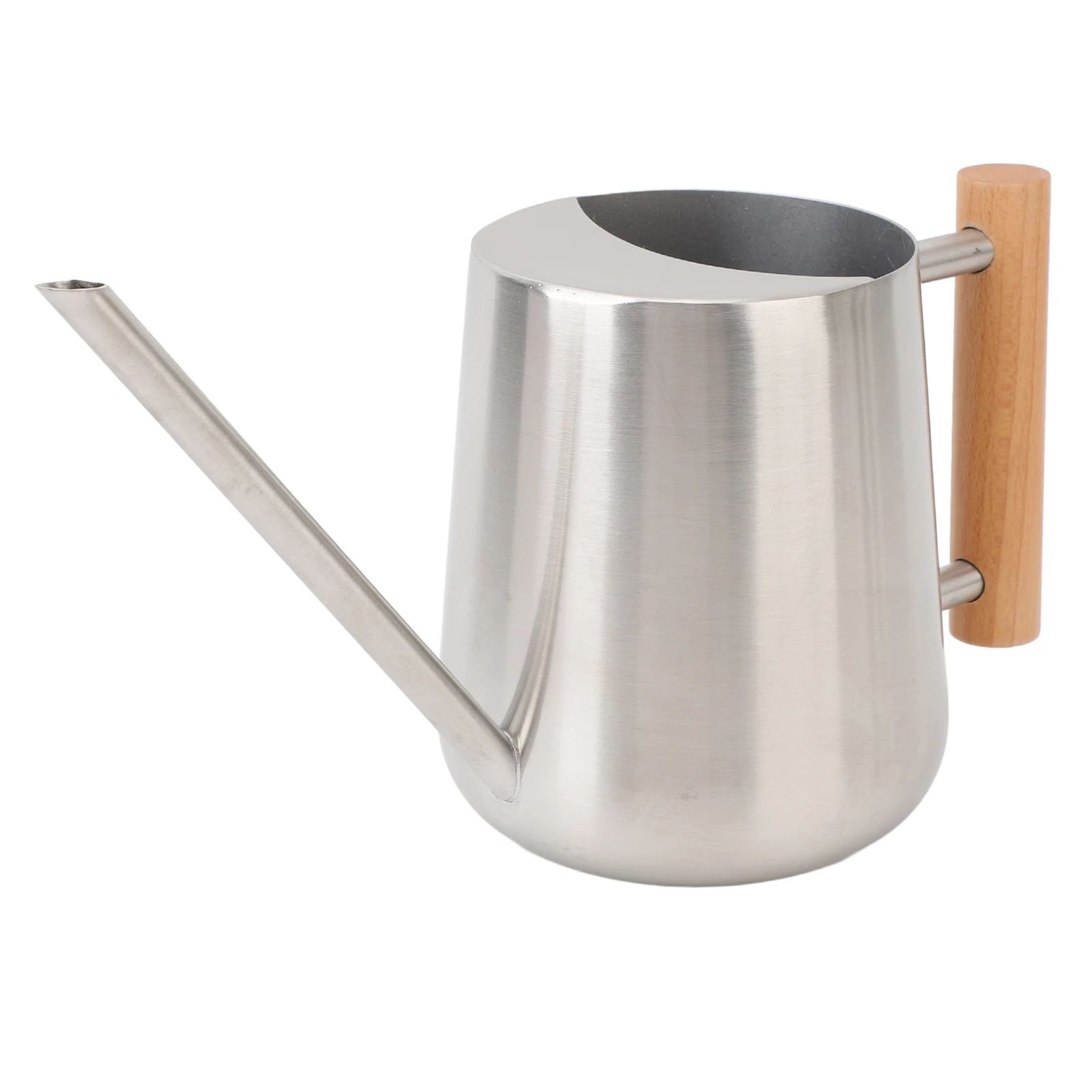 

Watering Can For Indoor Plants Small Stainless Steel Plant Watering Pot With Long Spout Wooden Handle For Outdoor