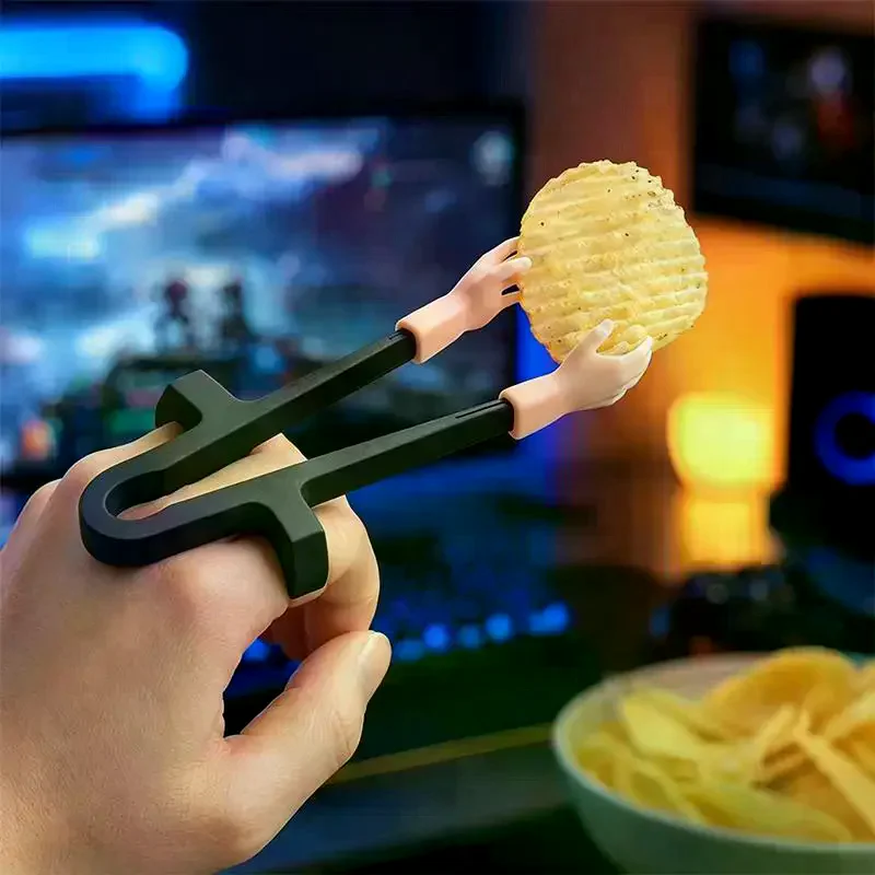 Funny Gamer Finger Snack Chopsticks Controller Design Reusable Food Picks Cute Novelty Gift for Teen Game Players