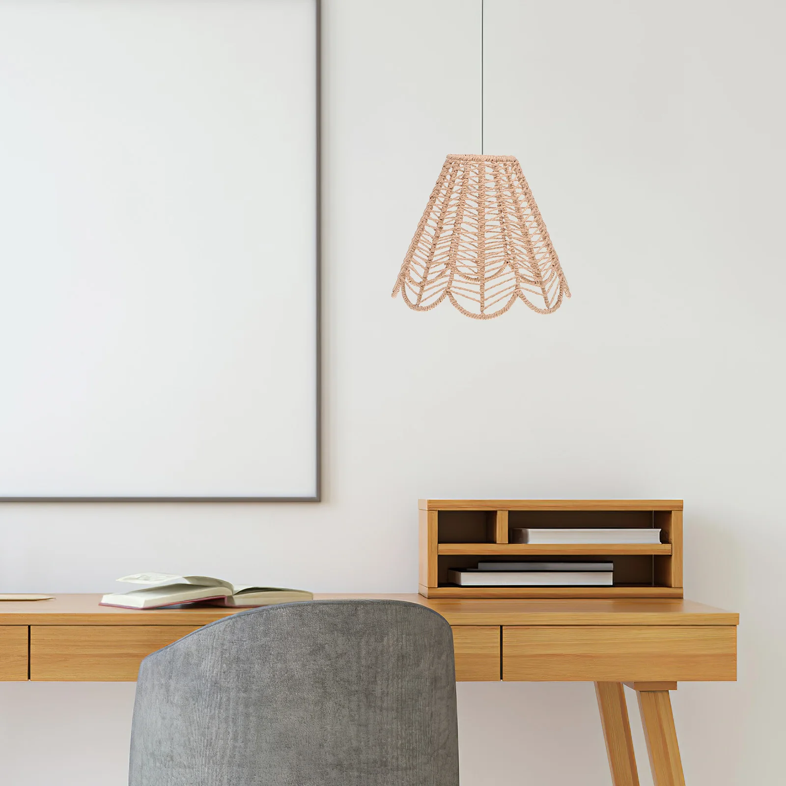 

Woven Lamp Light Vintage Pendant Lampshades Small Paper Weave Rope Restaurant Cover Ch eliers Lighting Accessories