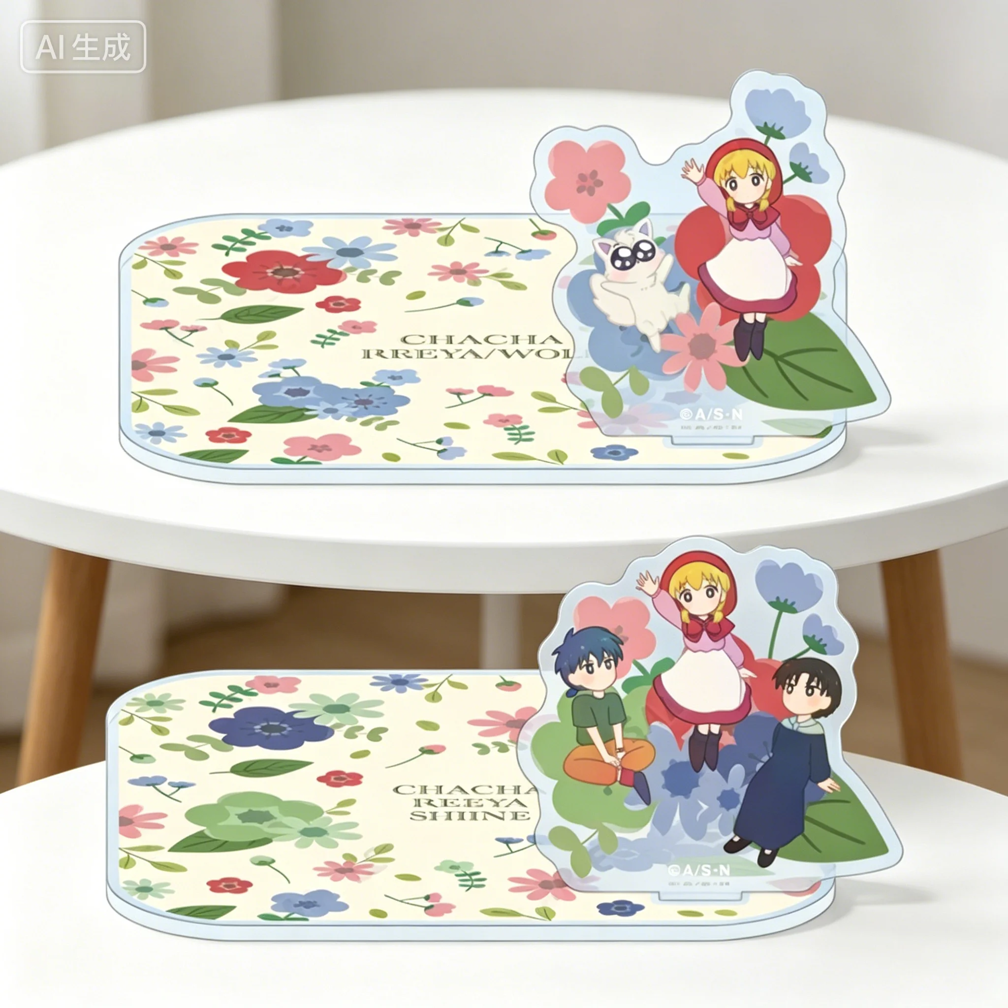 

Akazukin Chacha Botania Ver Chacha Riiya Shiine Acrylic cup mat Keychains cartoon character Gifts For Friends Exquisite Product